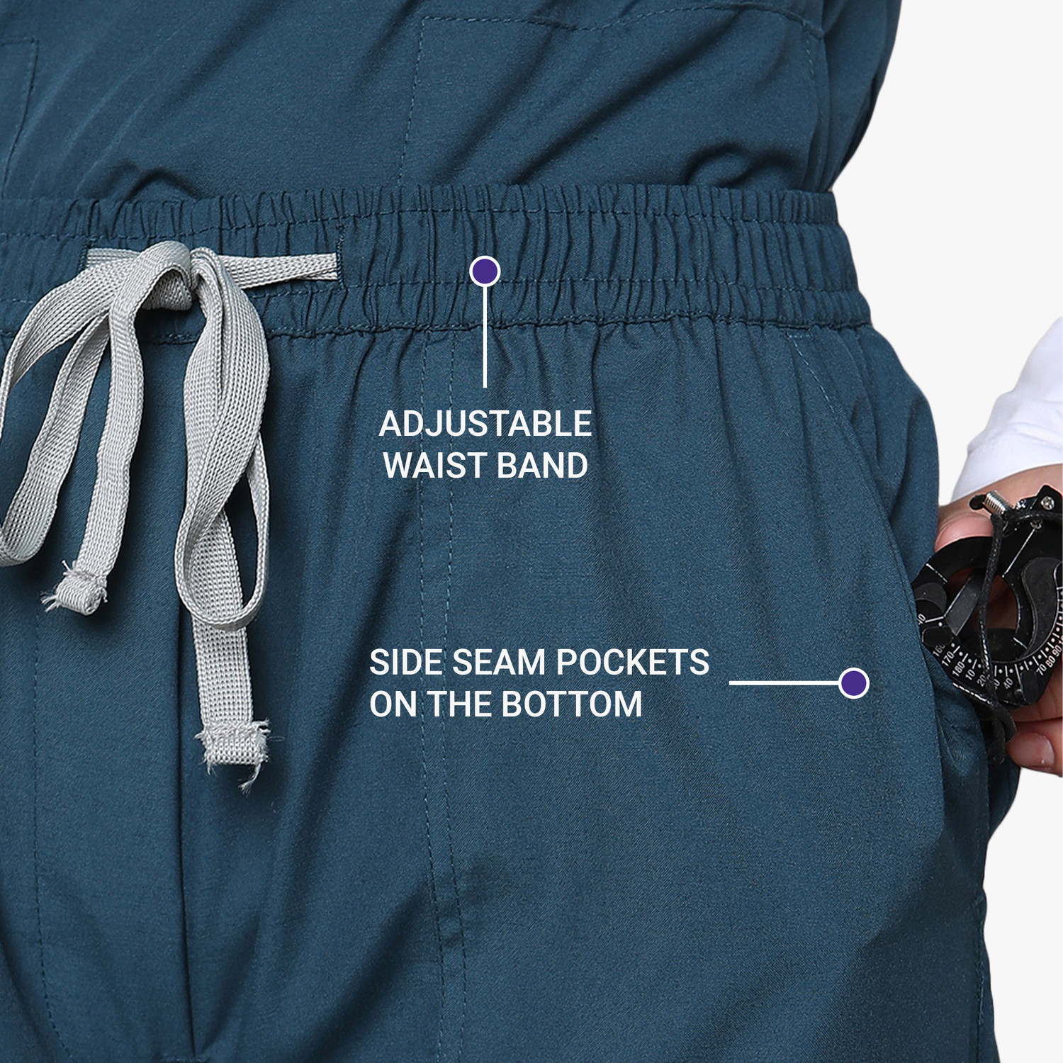 Image of KNYA Women Scrub Suit Pant, Shirt Hospital Scrub (Forest green XXXL)
