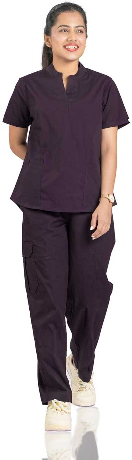 Image of KNYA Women Scrub Suit Pant, Shirt Hospital Scrub (Forest green XXXL)