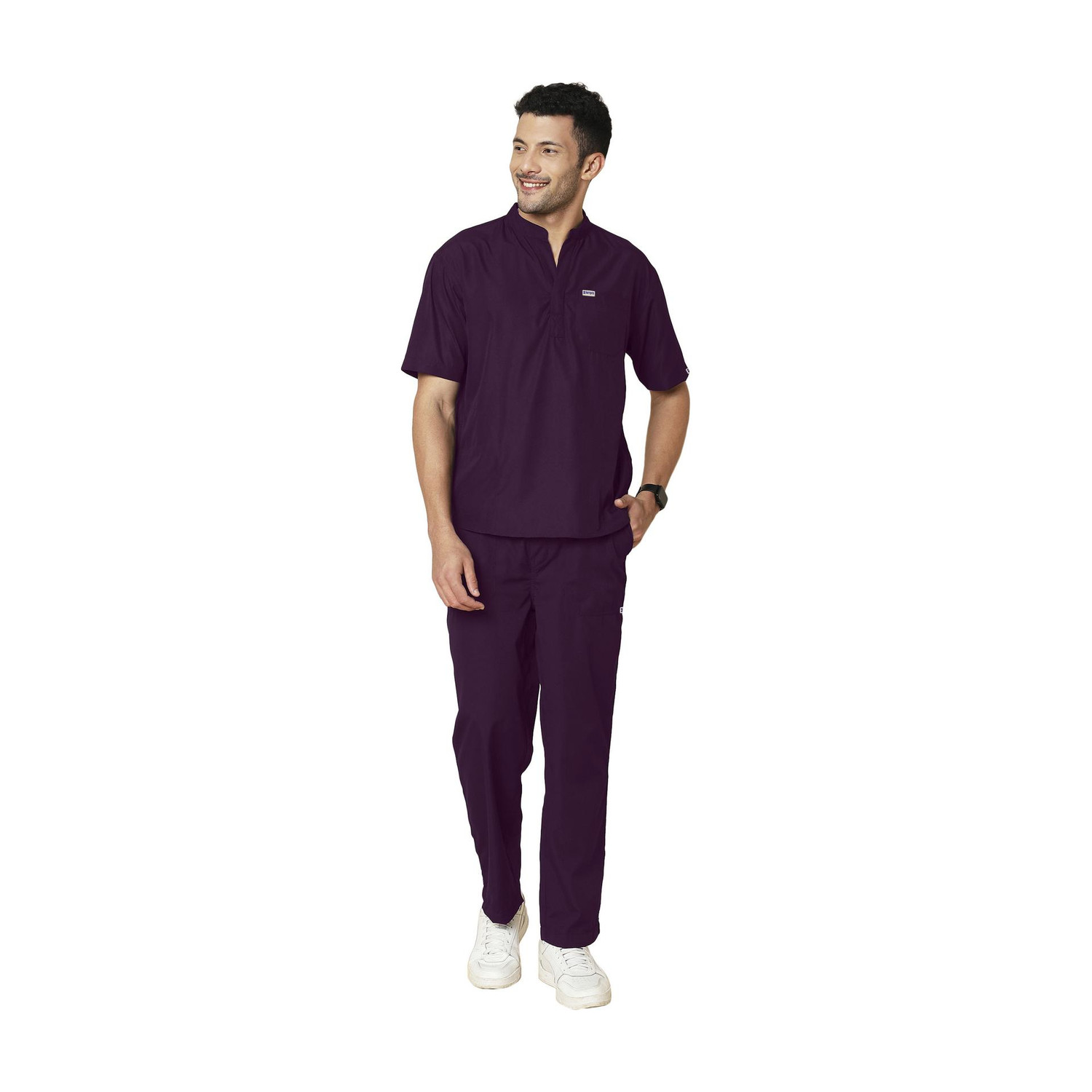 Image of KNYA Men's Scrubsuits | 5 Pocket | V Neck | For Doctors Pant, Shirt Hospital Scrub (Forest Green XL)