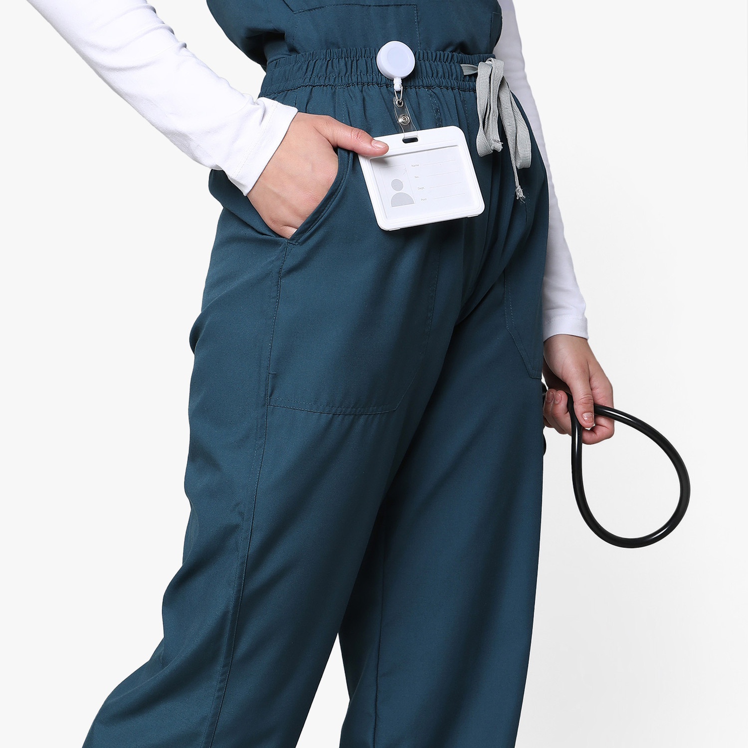 Image of KNYA Women's Scrubs for Doctors | 5 Pocket Pant, Shirt Hospital Scrub (Forest Green XL)