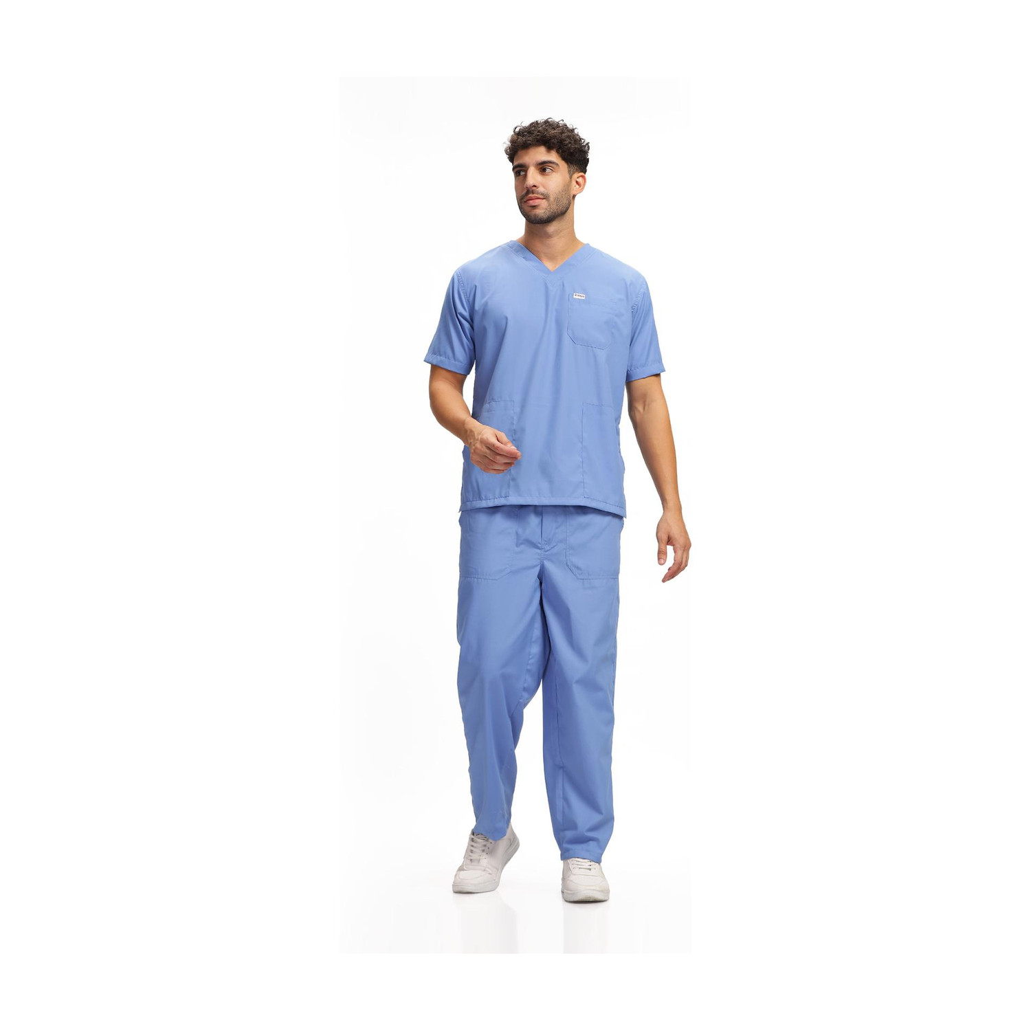 Image of Knya med Classic Men's 10-Pocket Essential Scrub Suit Pant, Shirt Hospital Scrub (Wine XL)