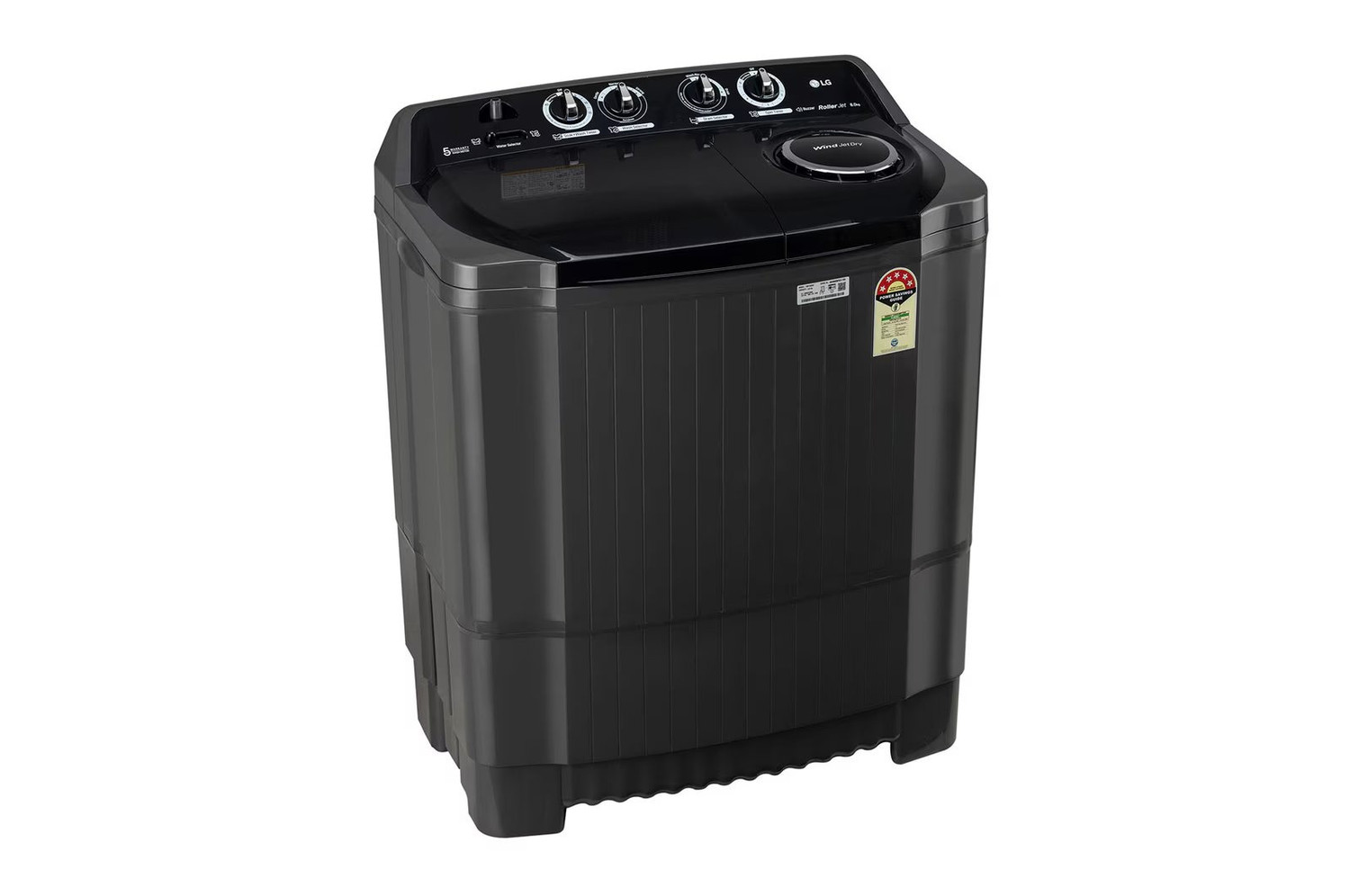 Image of LG 8 kg Semi Automatic Top Load Black (P8015SKAZ)