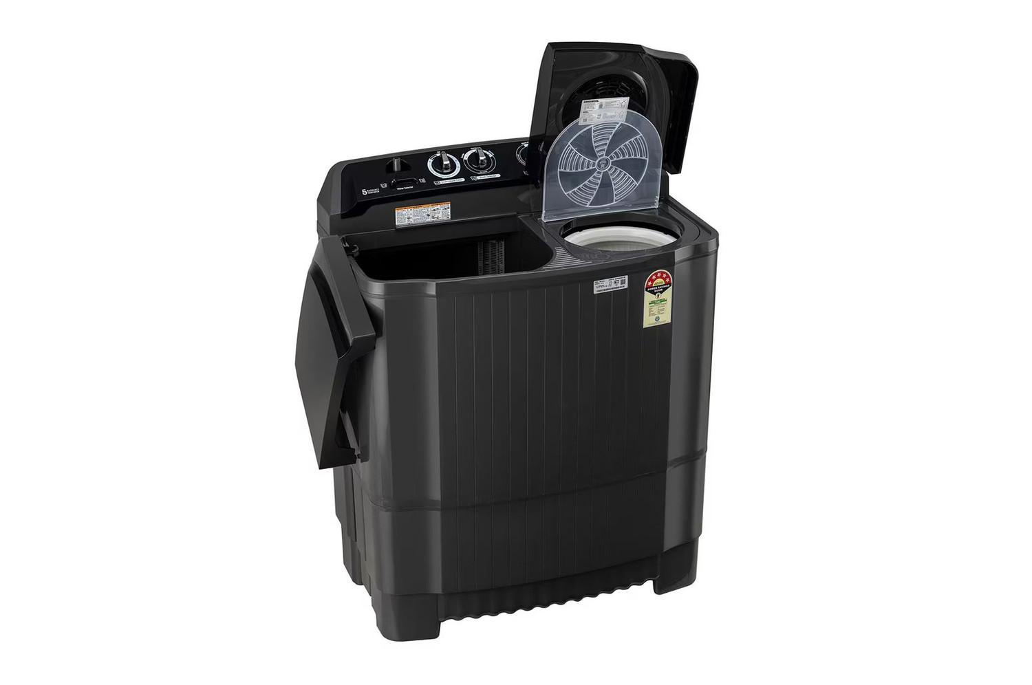 Image of LG 8 kg Semi Automatic Top Load Black (P8015SKAZ)