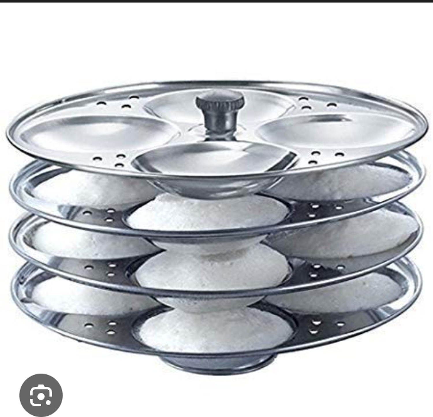 Image of villa traders 5-Tier Stainless Steel Idli Maker Standard Idli Maker (4 Plates , 4 Idlis )