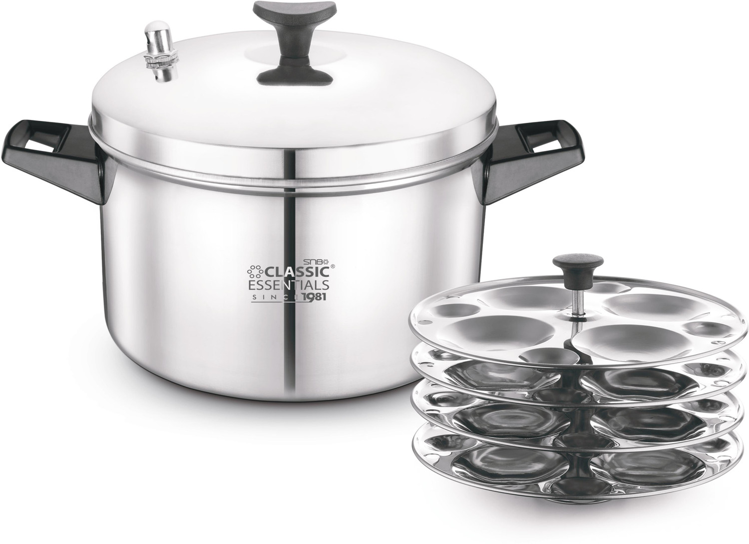 Image of villa traders 5-Tier Stainless Steel Idli Maker Standard Idli Maker (4 Plates , 4 Idlis )