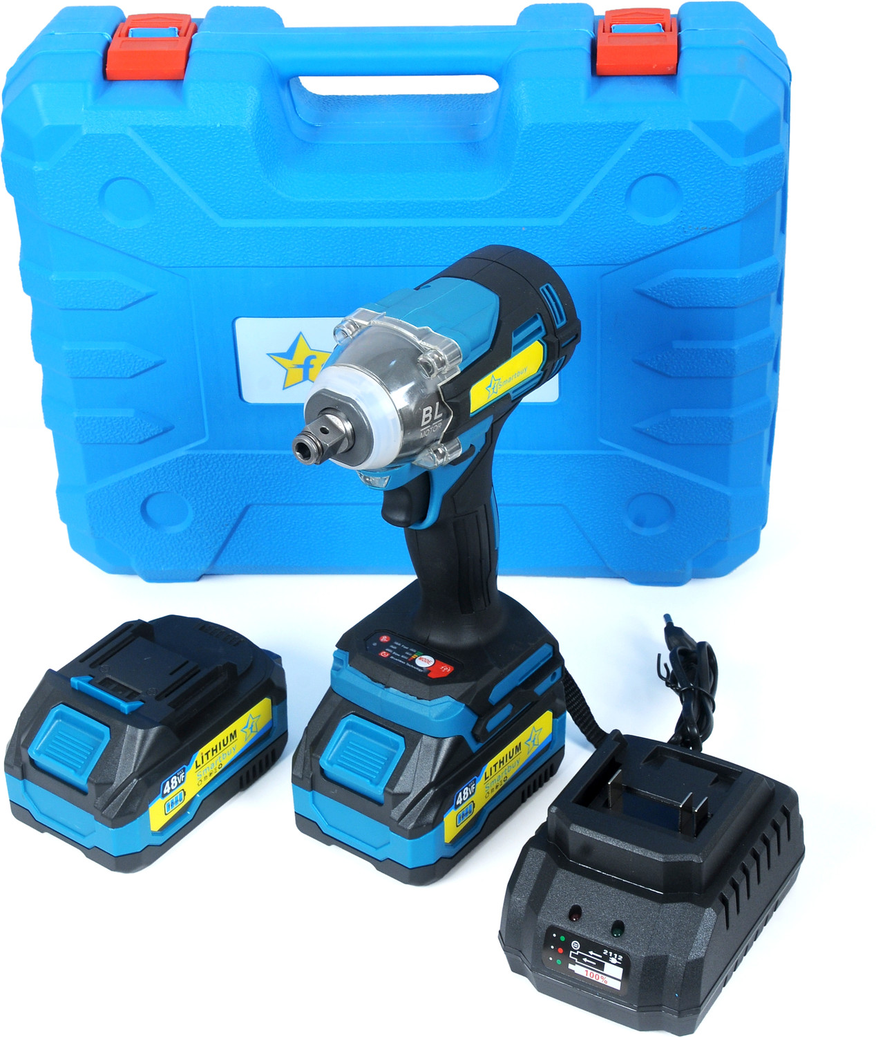 Image of Flipkart SmartBuy Cordless Impact Wrench | Auto Hammer Wrench Machine for Car & Industrial Usage Cordless Impact Wrench (1 /2 inch)