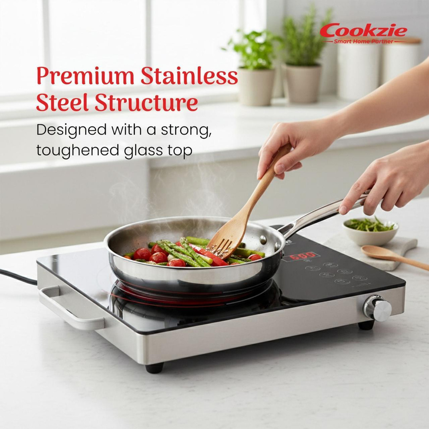 Image of Cookzie 2200 W Infrared Cooktop Touch Panel (Black, IIC-2200)