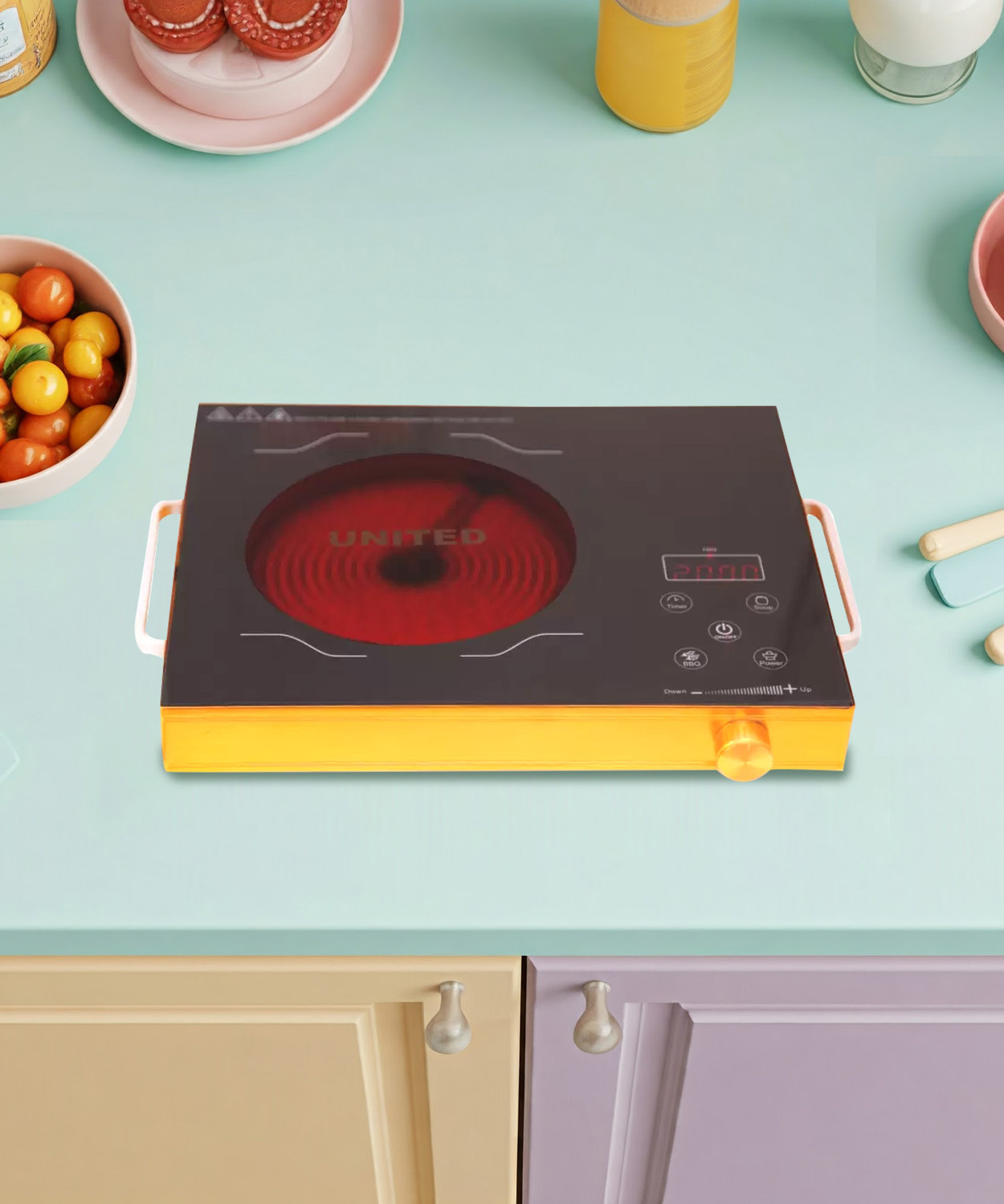 Image of United 2000 W Radiant Cooktop Push Button (Black, DT555)