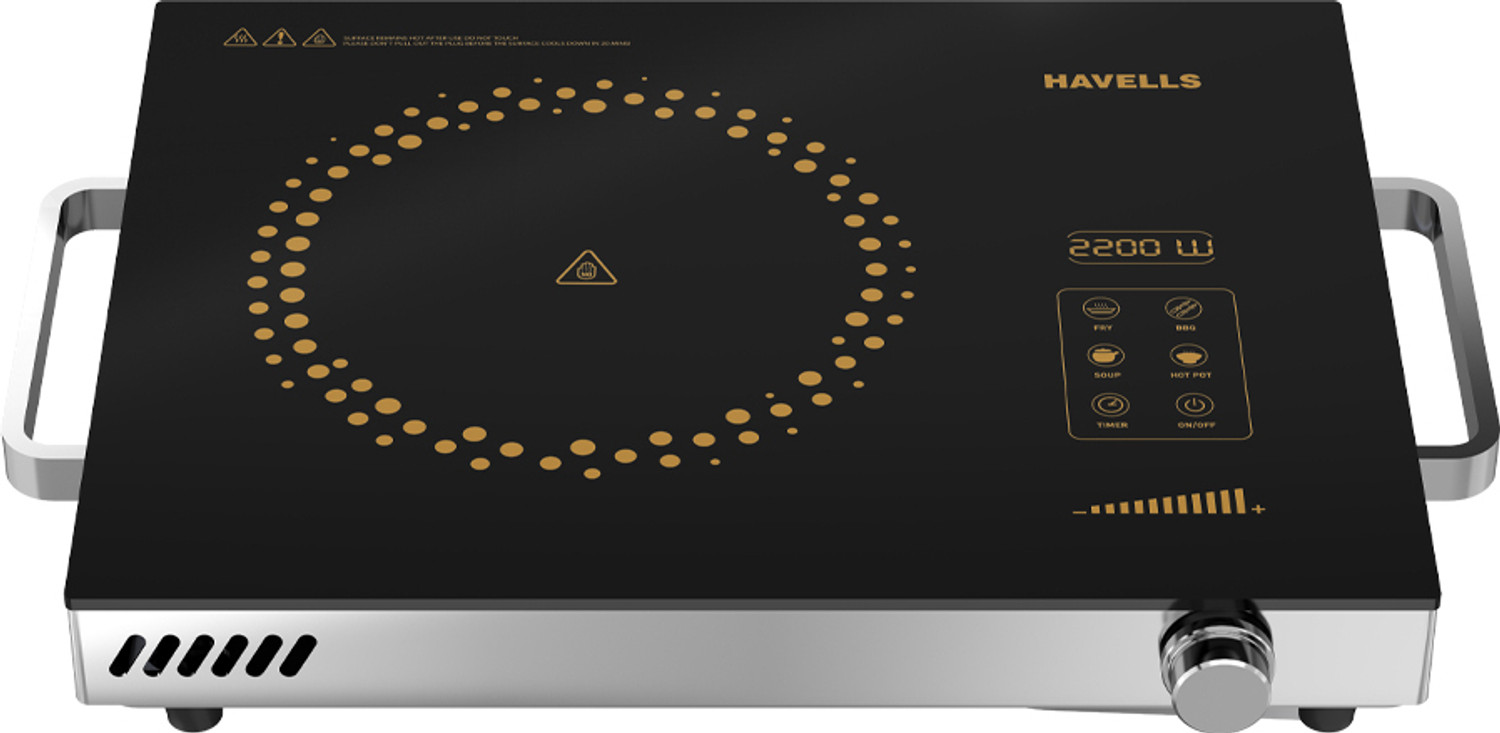 Image of HAVELLS 2000 W Induction Cooktop Touch Panel (Black, TC20)