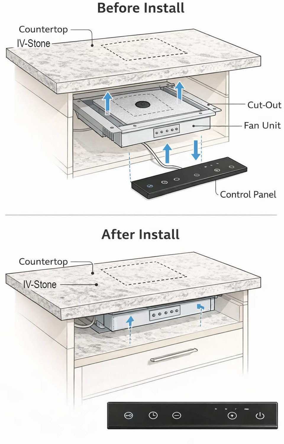 Image of invisible world 2000 W Infrared Cooktop Touch Panel (Silver, Invisible Induction Cooktop | Under Counter Built-In Induction Stove |)