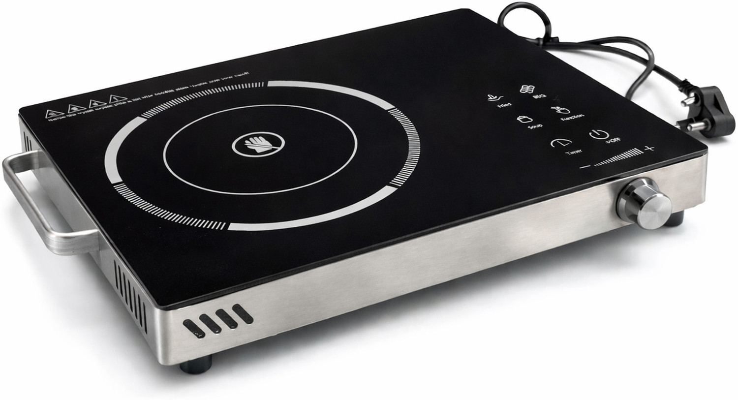 Image of Elicacy 2000 W Induction Cooktop Touch Panel (Black, Induction Cooktop Crystal Glass Touch Panel LED Display,)
