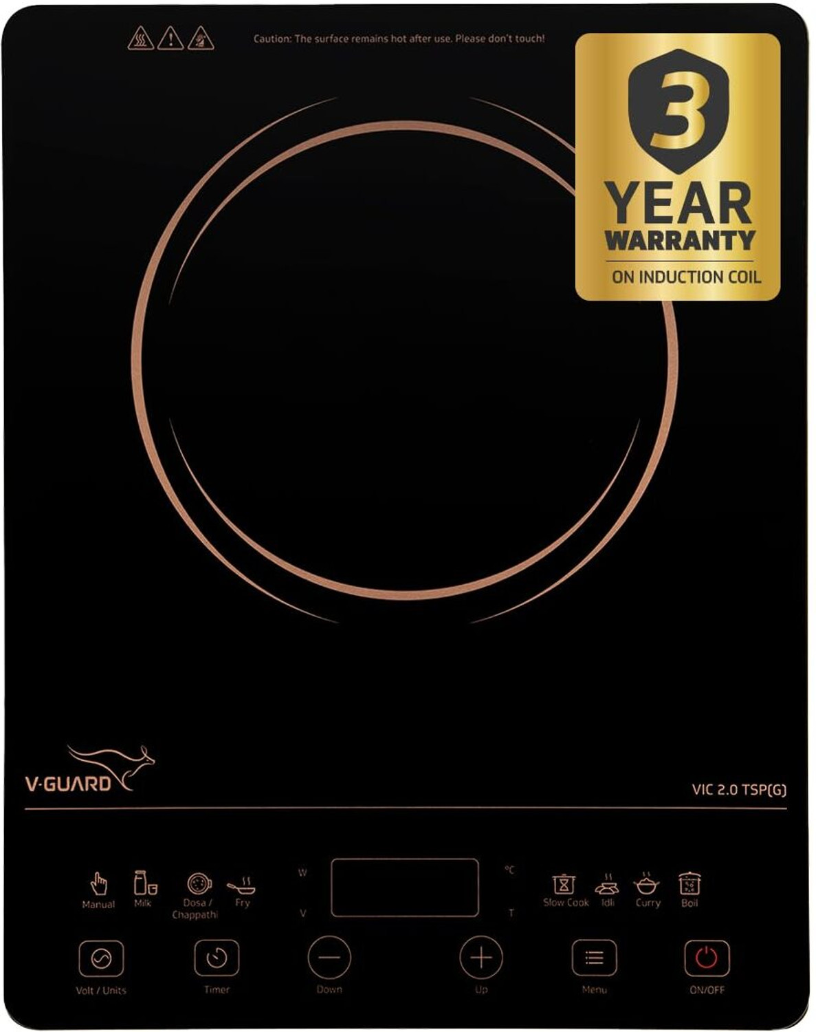 Image of Hindflame 2000 W Induction Cooktop Push Button (Black, RAPID)