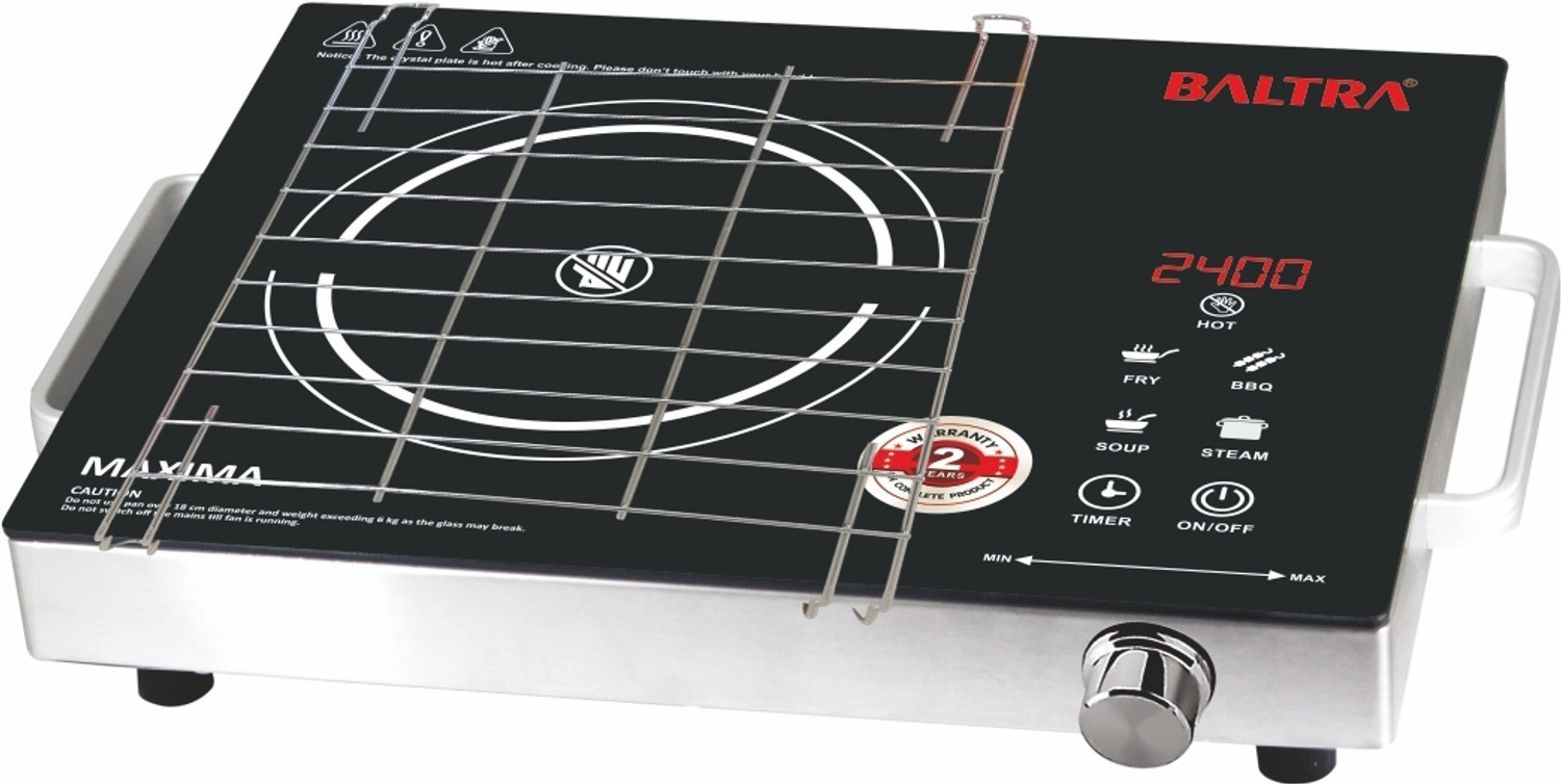 Image of Baltra 2400 W Infrared Cooktop Touch Panel, Jog Dial (Black, BIC-162, Magic)