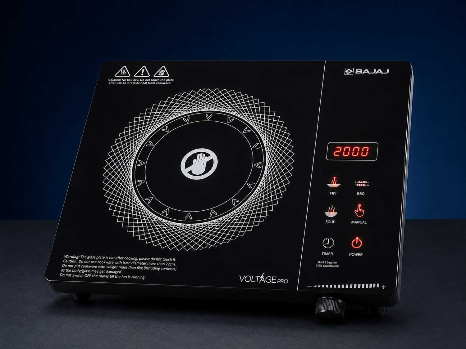 BAJAJ 2200 W Infrared Cooktop Touch Panel
