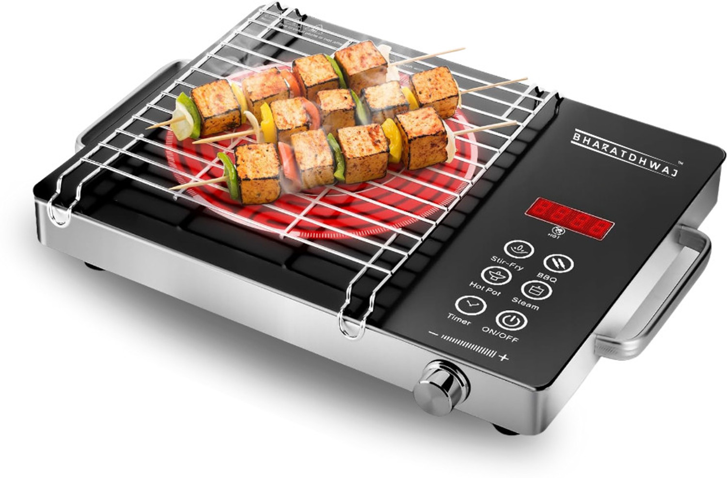 Image of BHARATDHWAJ 2200 W Infrared Cooktop Touch Panel (Black, I-10)