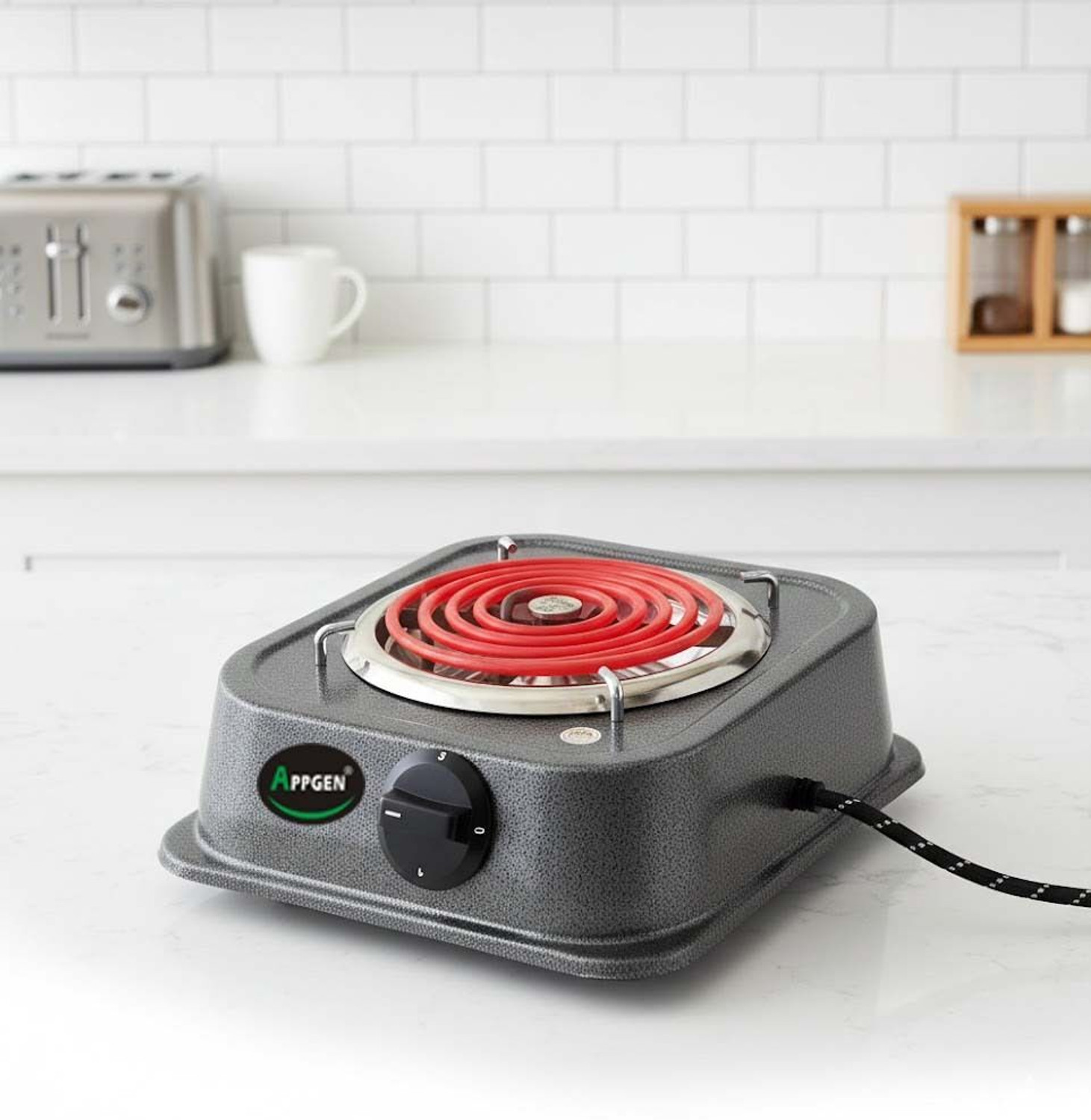 Image of RAMIME 2000 W Radiant Cooktop Jog Dial (Black, 2000W ROUND ELECTRIC KITCHEN COOKING HEATER AND ROOM Heater Cooking Heater)