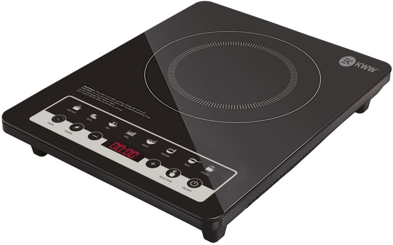 Image of Elicacy 2000 W Induction Cooktop Touch Panel (Black, Induction Cooktop Crystal Glass Touch Panel LED Display,)