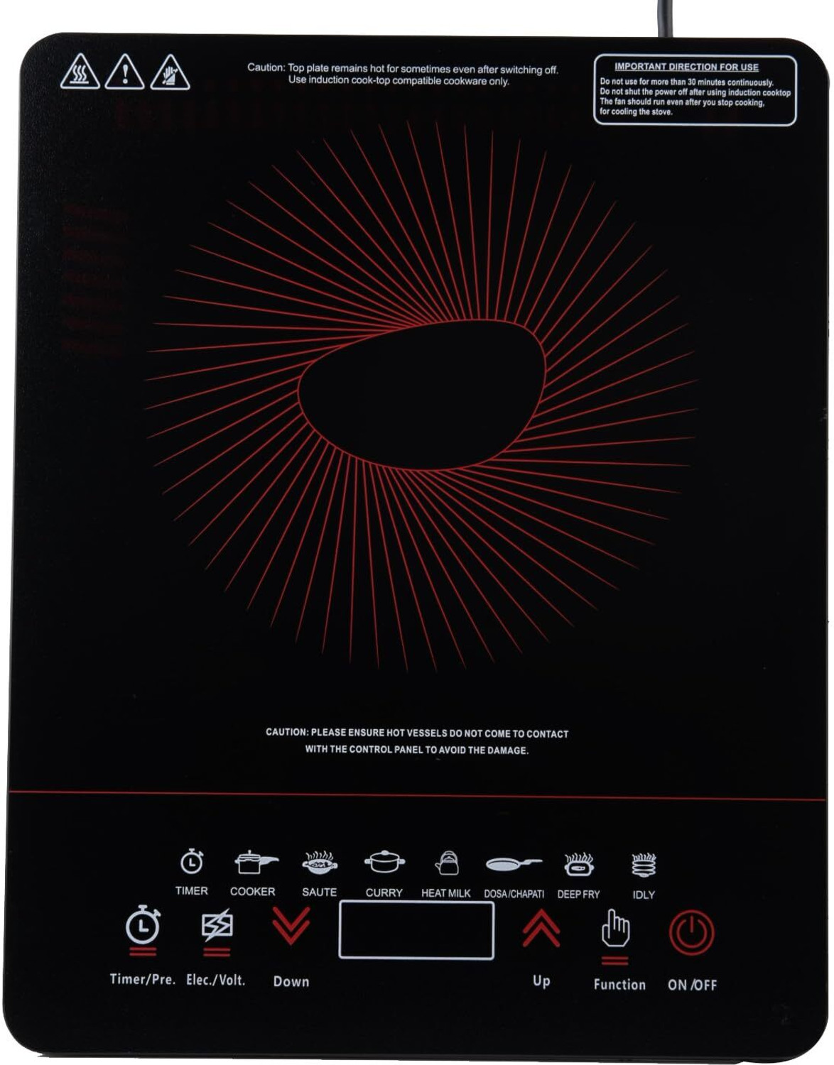 Image of Firstchoice 2000 W Induction Cooktop Touch Panel (Black, FC 109 BHARAT)