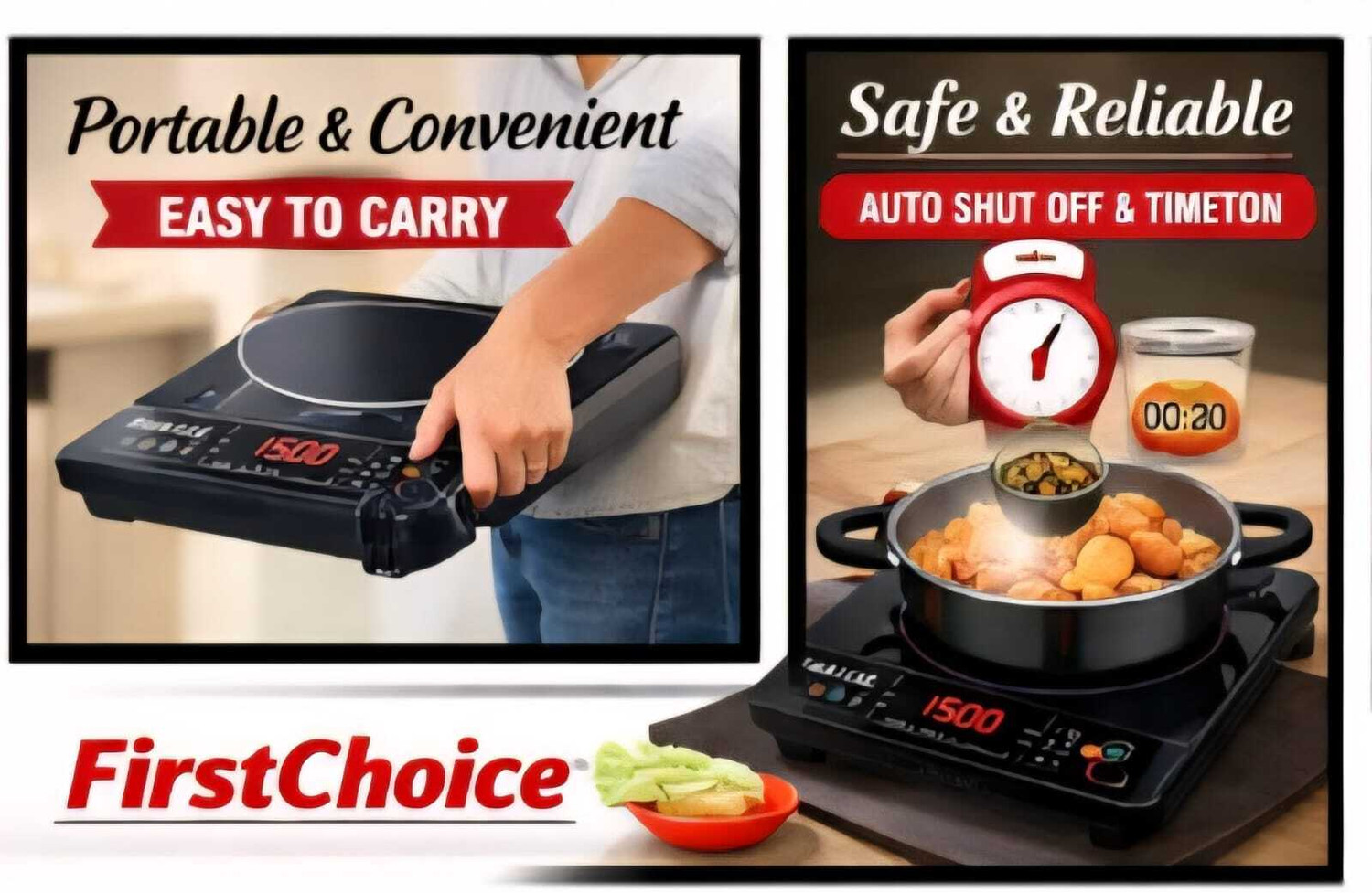 Image of Firstchoice 2000 W Induction Cooktop Touch Panel (Black, FC 109 BHARAT)