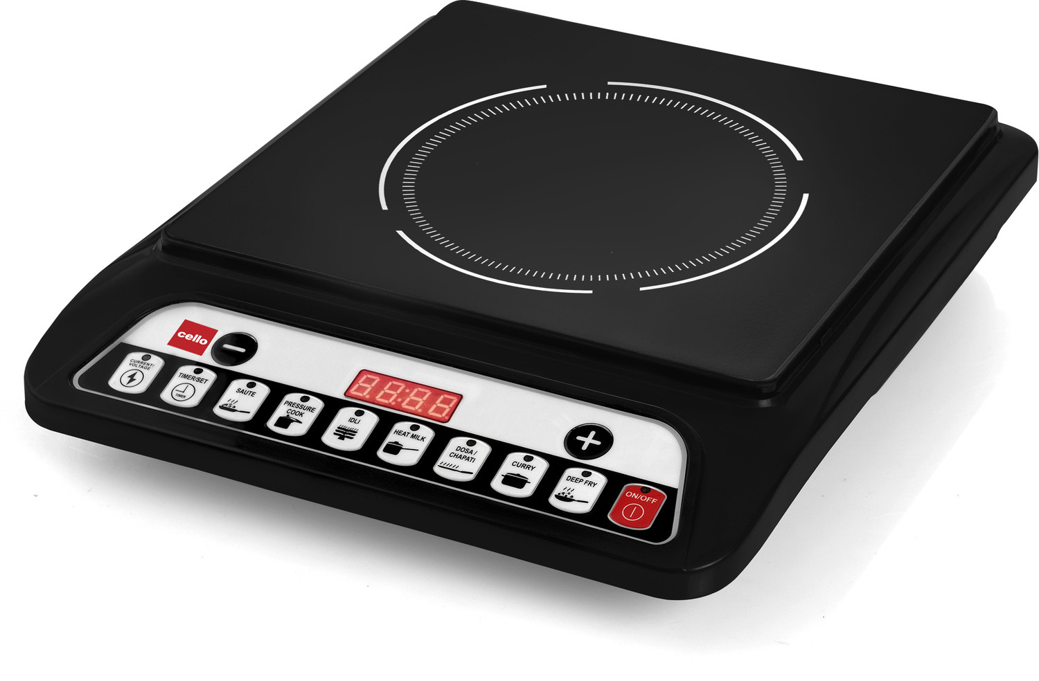 Image of Cello 2000 W Induction Cooktop Push Button (Black, Trion Induction Stove)