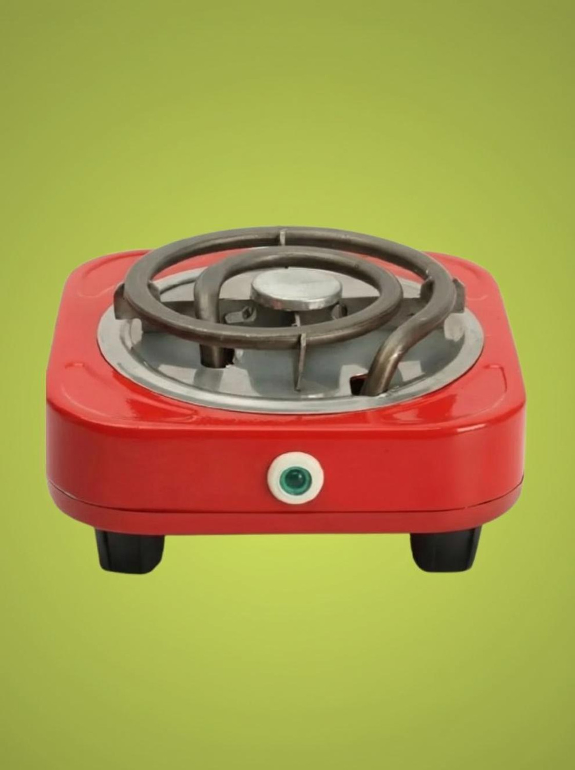 Image of TRENDING TREASURES 500 W Radiant Cooktop Jog Dial (Red, 500W Red Cooktop Hotplate / Coil Heater / Charcoal Burner Stove Size: Small)