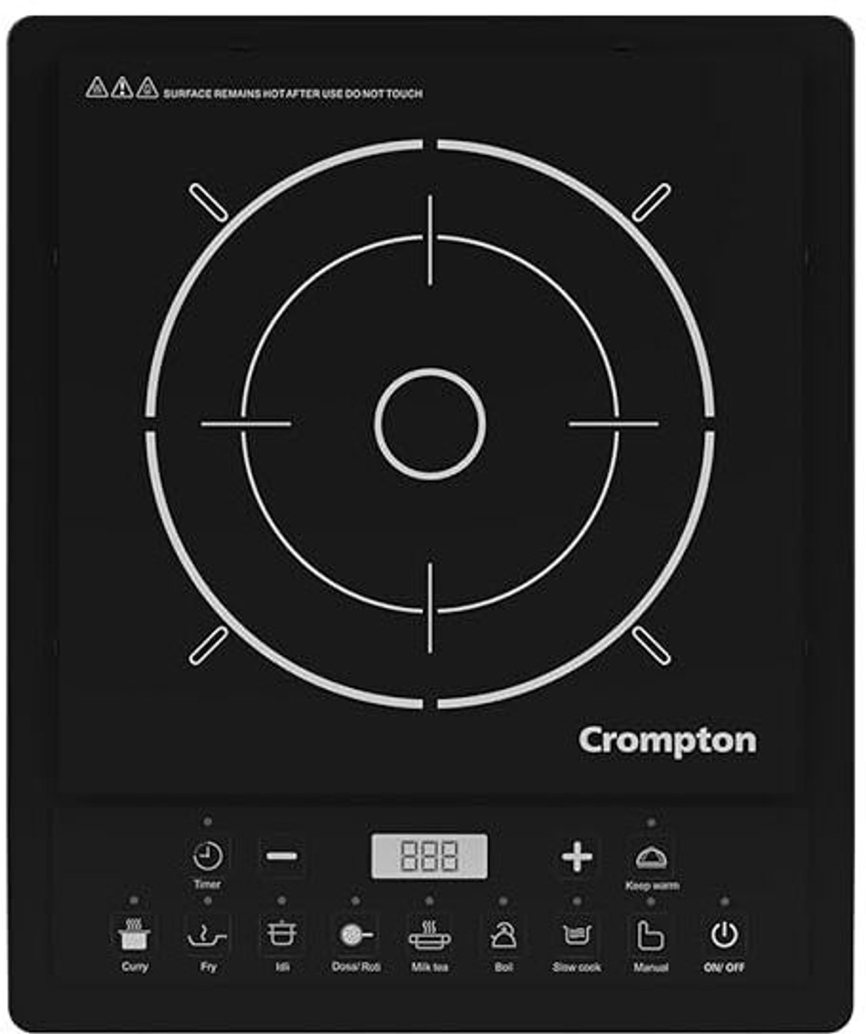 Image of All Star 1500 W Induction Cooktop Touch Panel (Red, STARA207)