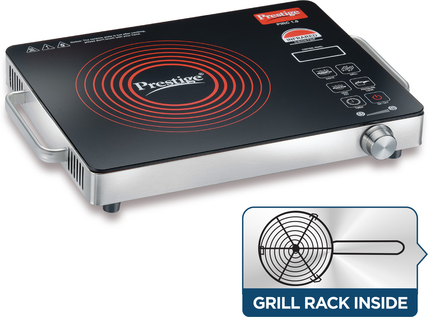 Image of Baltra 2400 W Infrared Cooktop Touch Panel, Jog Dial (Black, BIC-162, Magic)