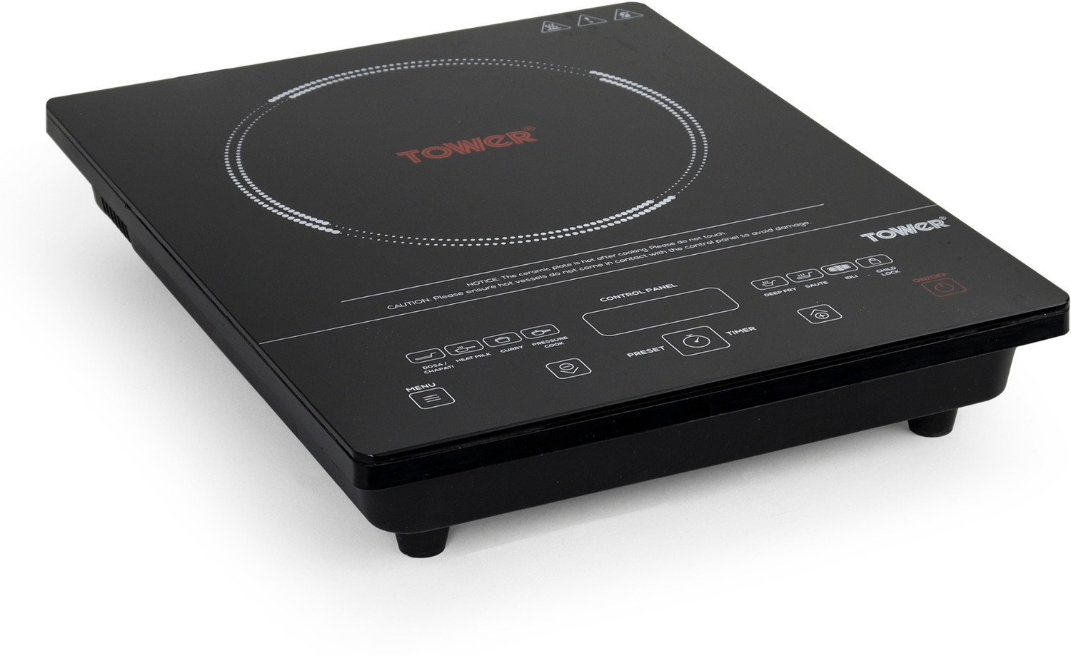 Image of Greenchef 1800 W Induction Cooktop Push Button (White, Ember)