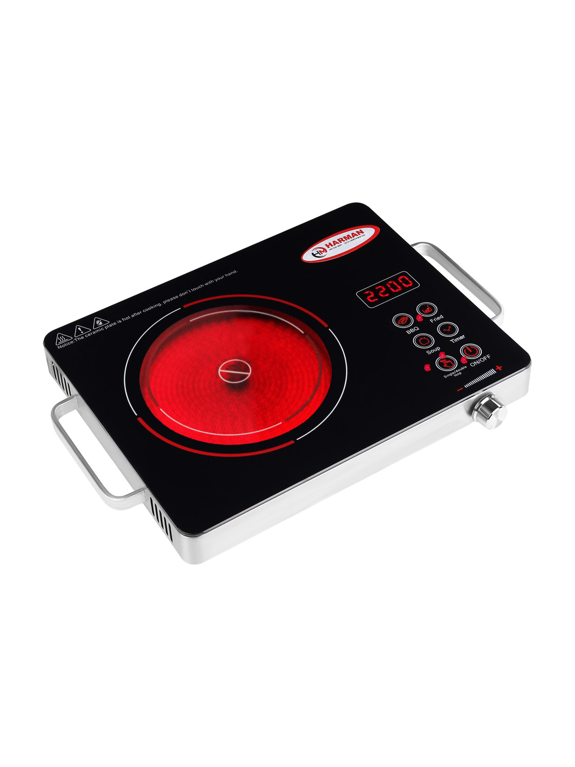 Image of TRENDING TREASURES 1000 W Radiant Cooktop Push Button (White, GFT-1010B)