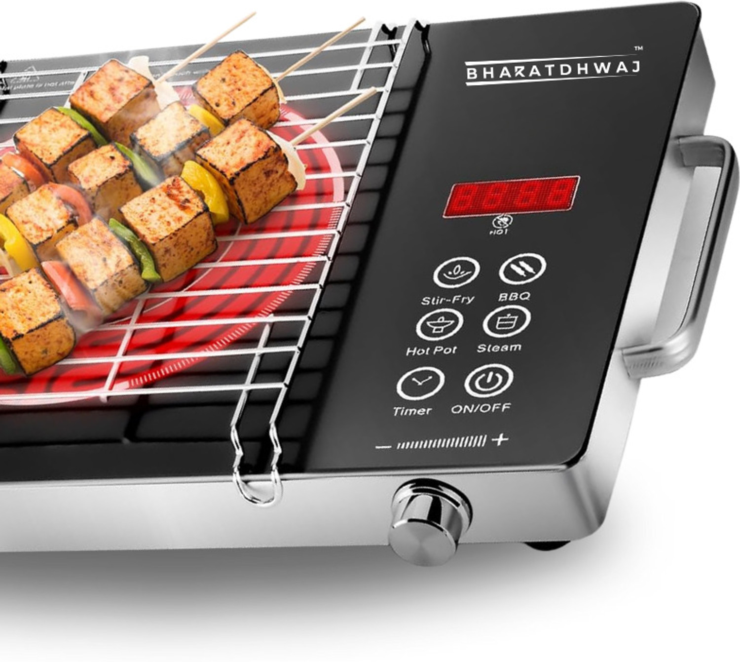 Image of BHARATDHWAJ 2200 W Infrared Cooktop Touch Panel (Black, I-10)