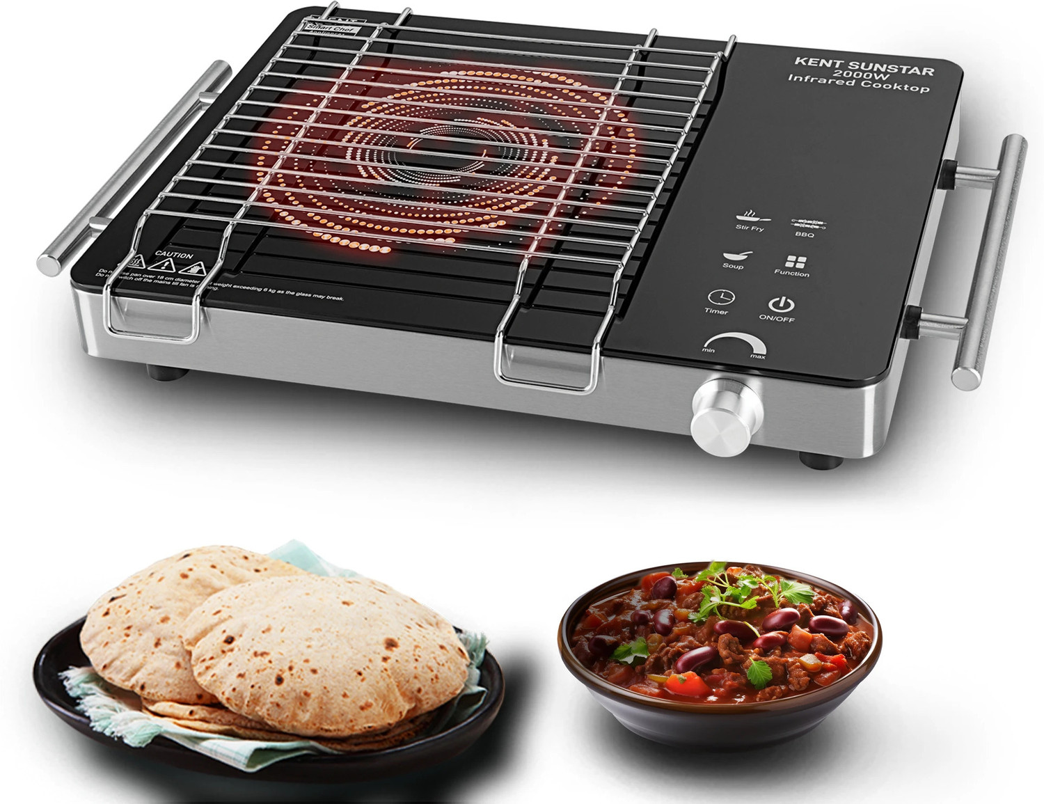 Image of Dizihomes 2200 W Radiant Cooktop Touch Panel (Black, 5F-E919-9RVD (2200W))