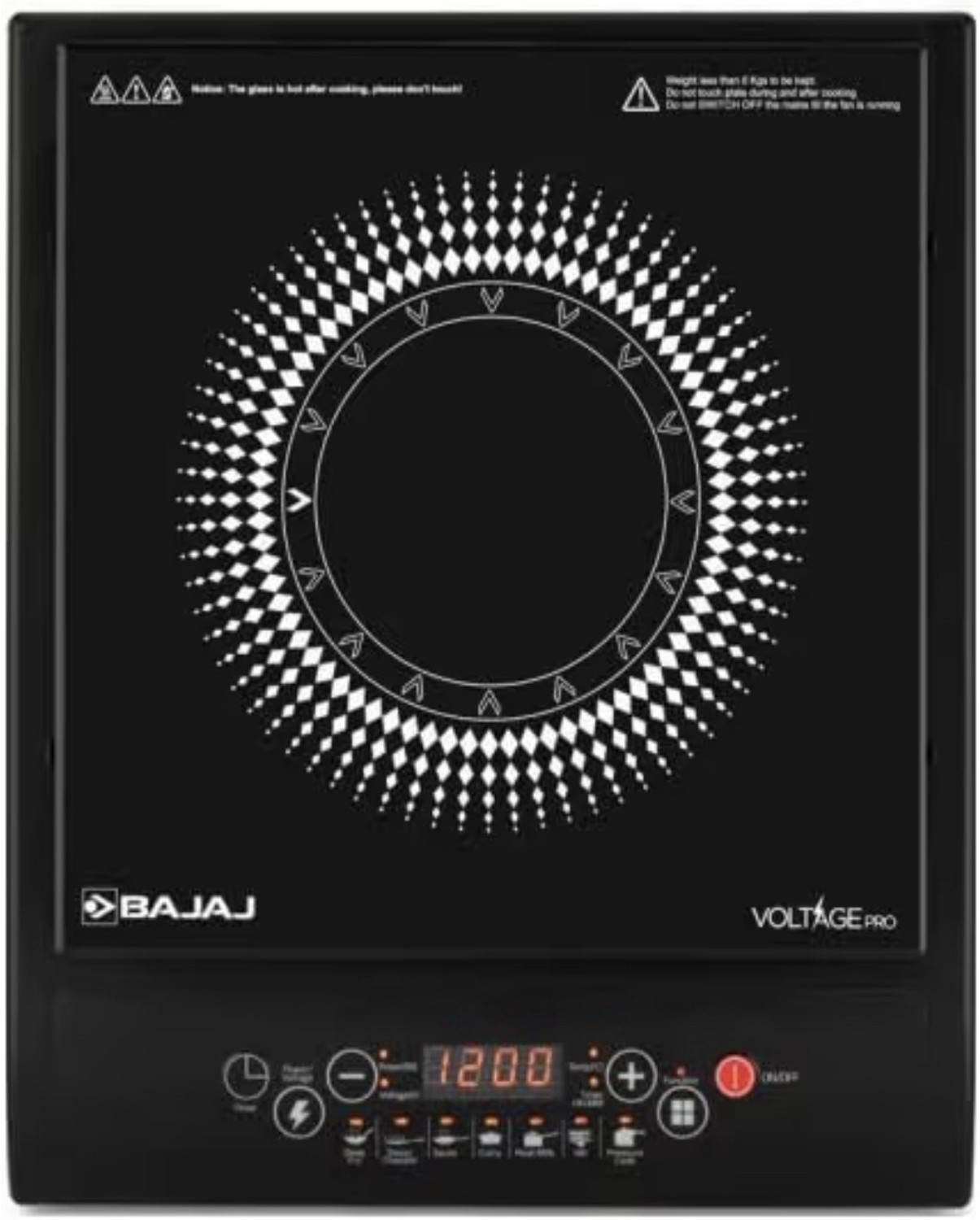 Image of BAJAJ 2200 W Infrared Cooktop Touch Panel (Black, IRX 220F)