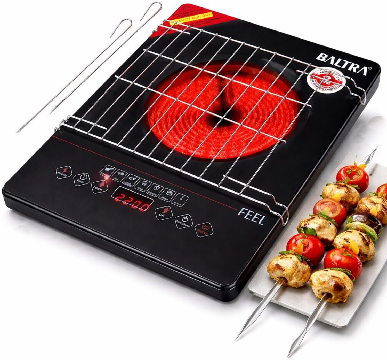Image of Baltra 2400 W Infrared Cooktop Touch Panel, Jog Dial (Black, BIC-162, Magic)