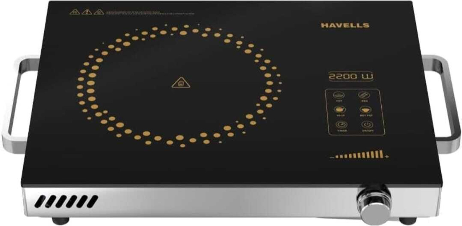 Image of HAVELLS 2000 W Induction Cooktop Touch Panel (Black, Evo Cook TC20 (GHCICEMK200))