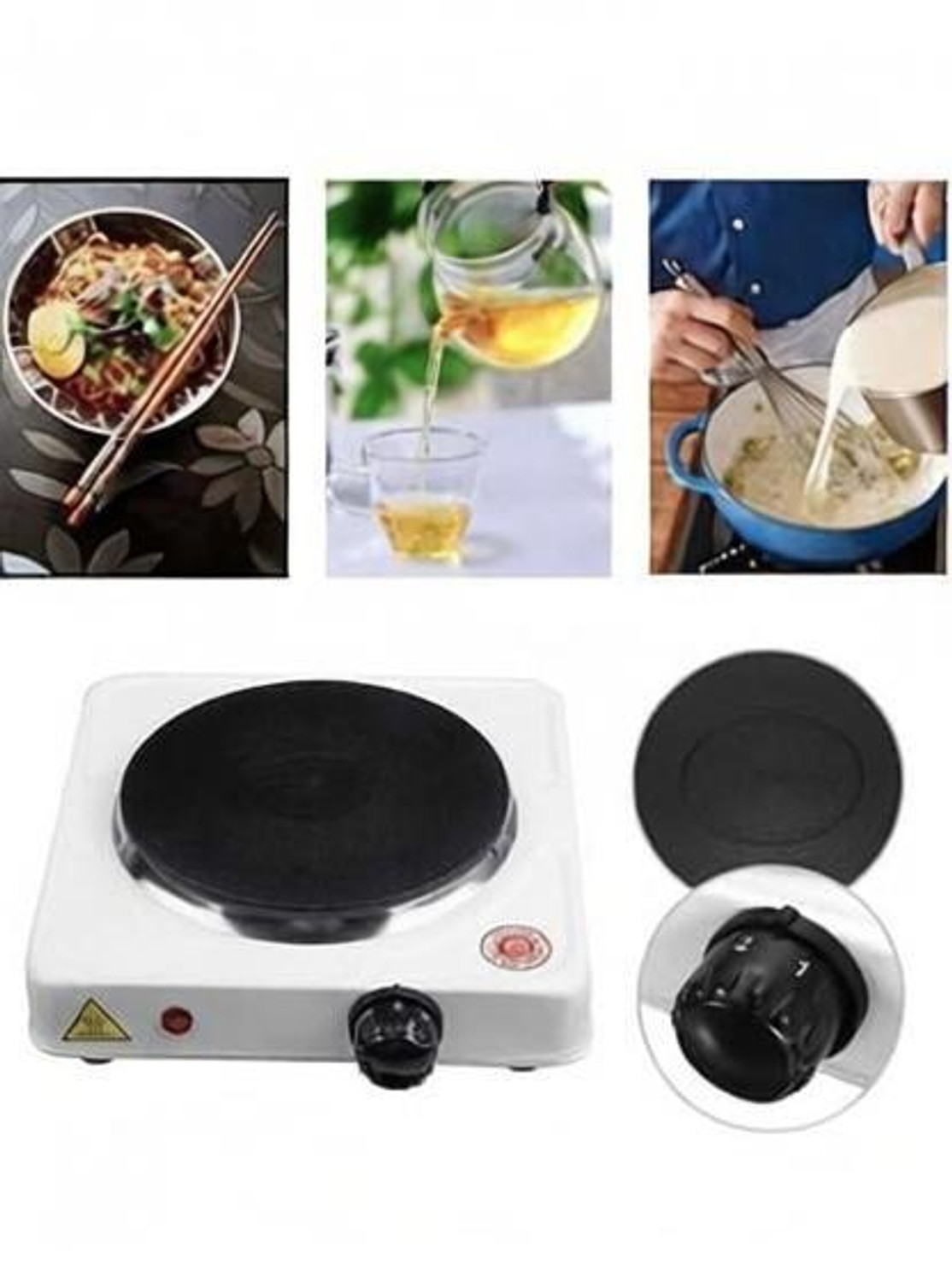 Image of TRENDING TREASURES 1000 W Radiant Cooktop Push Button (White, GFT-1010B)