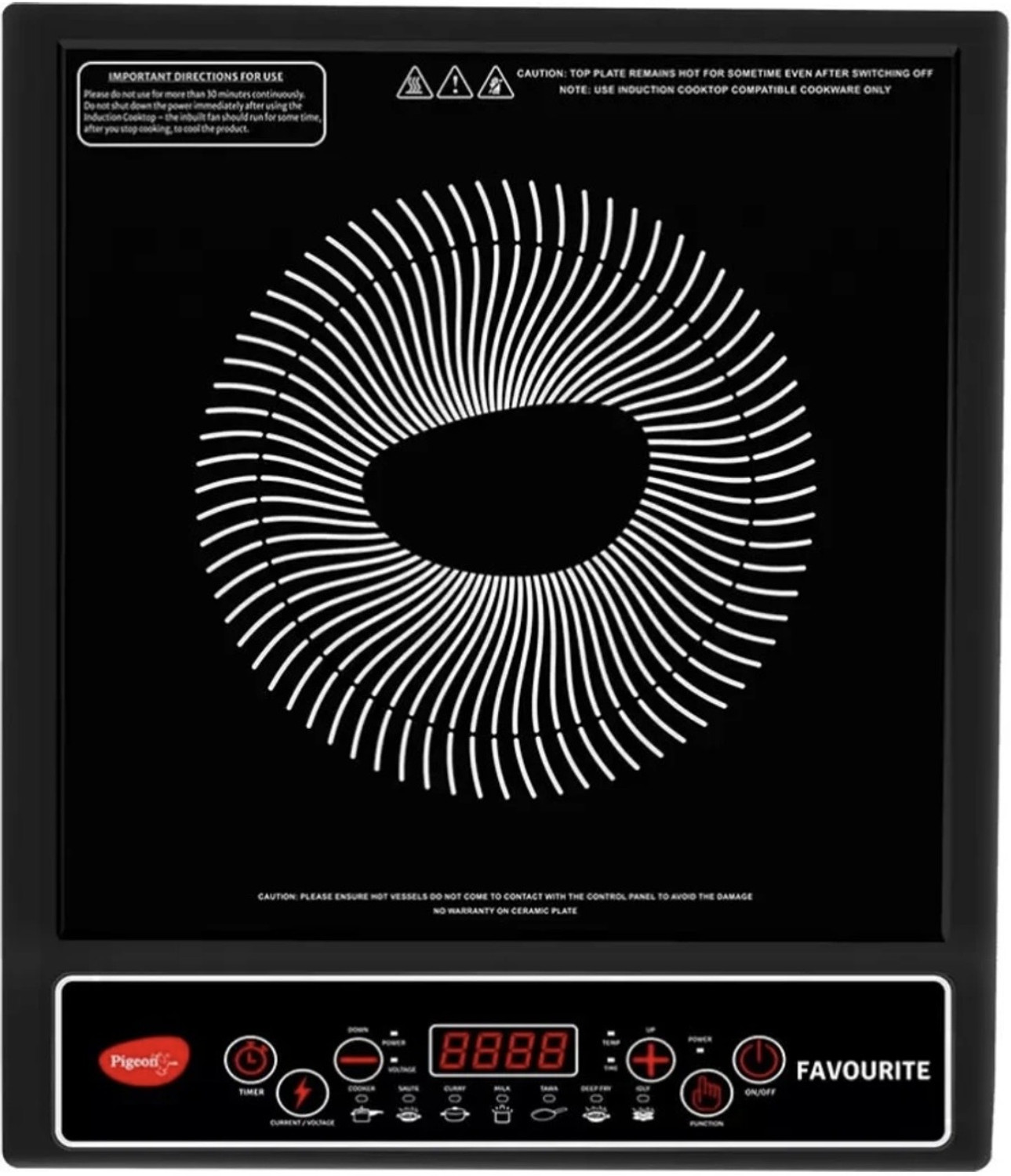 Image of Kutchina 2000 W Infrared Cooktop Push Button (Black, BOLT EXCEL)