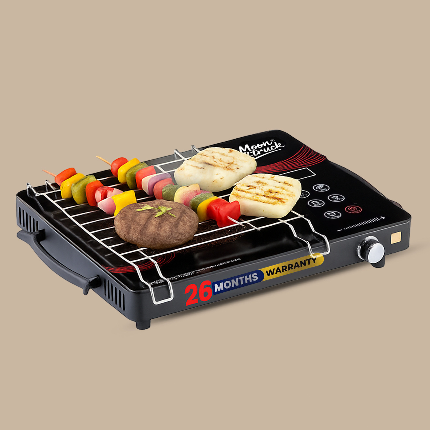 Image of Moonstruck 2500 W Induction Cooktop Touch Panel (Black, 2500 W Infrared)