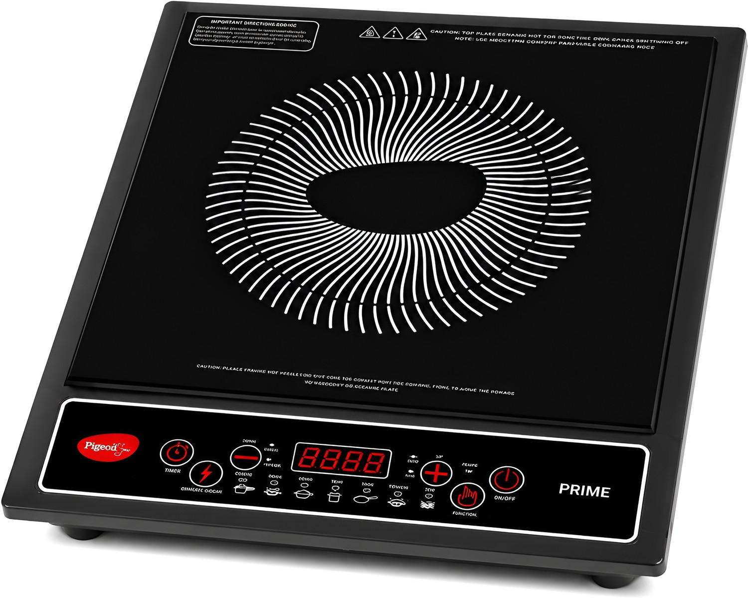 Image of Pigeon 1800 W Induction Cooktop Push Button (Black, Prime Induction)