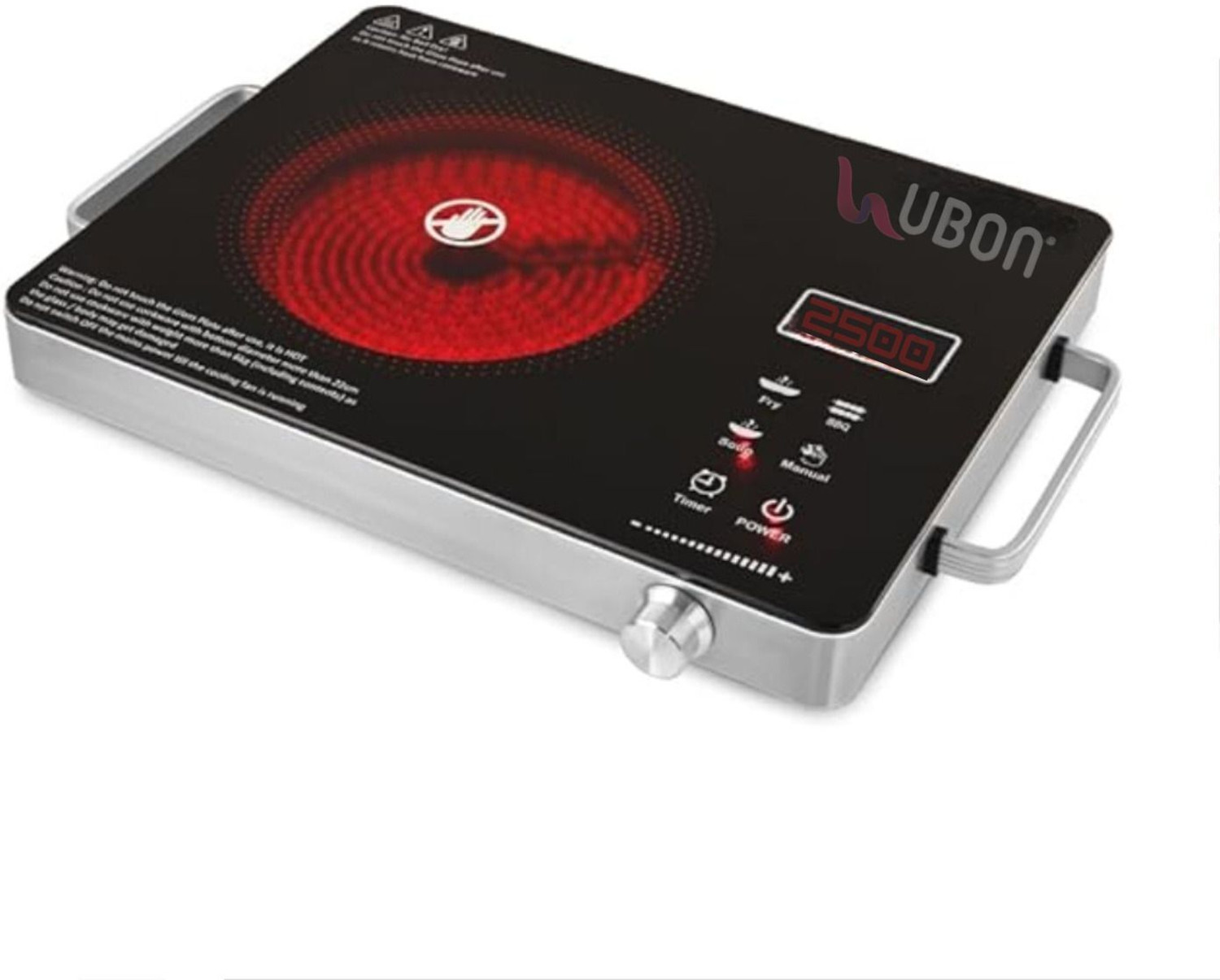 Image of Ubon 2500 W Infrared Cooktop Touch Panel (Black, 2500w Heavyduty Infrared Induction Cooktop for Efficient Smart Cooking)