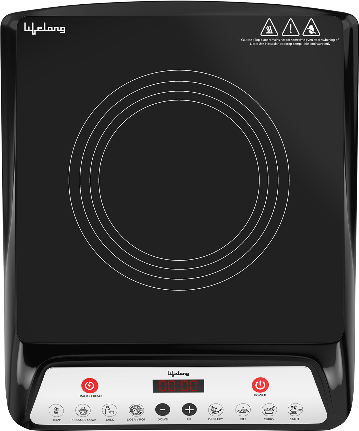 Image of ELEXOPLUS 2200 W Infrared Cooktop Touch Panel, Jog Dial (Multicolor, ELV-ROYAL-IR-2200W)