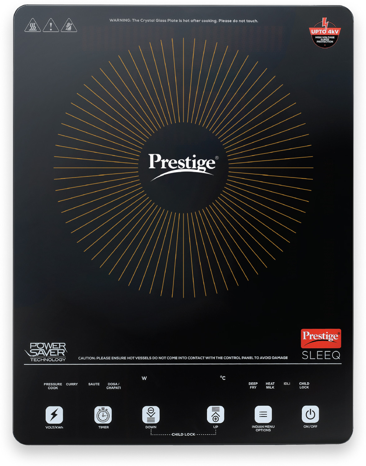 Image of SURYA KSTAR 2000 W Induction Cooktop Push Button (Black, A-8)