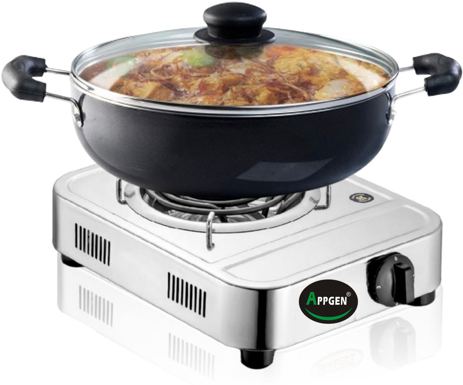 Image of Radhe 2000 W Radiant Cooktop Jog Dial (Silver, 2000W G Coil Hot Plate Cooking Induction Cooktop (Stainless Steel body))