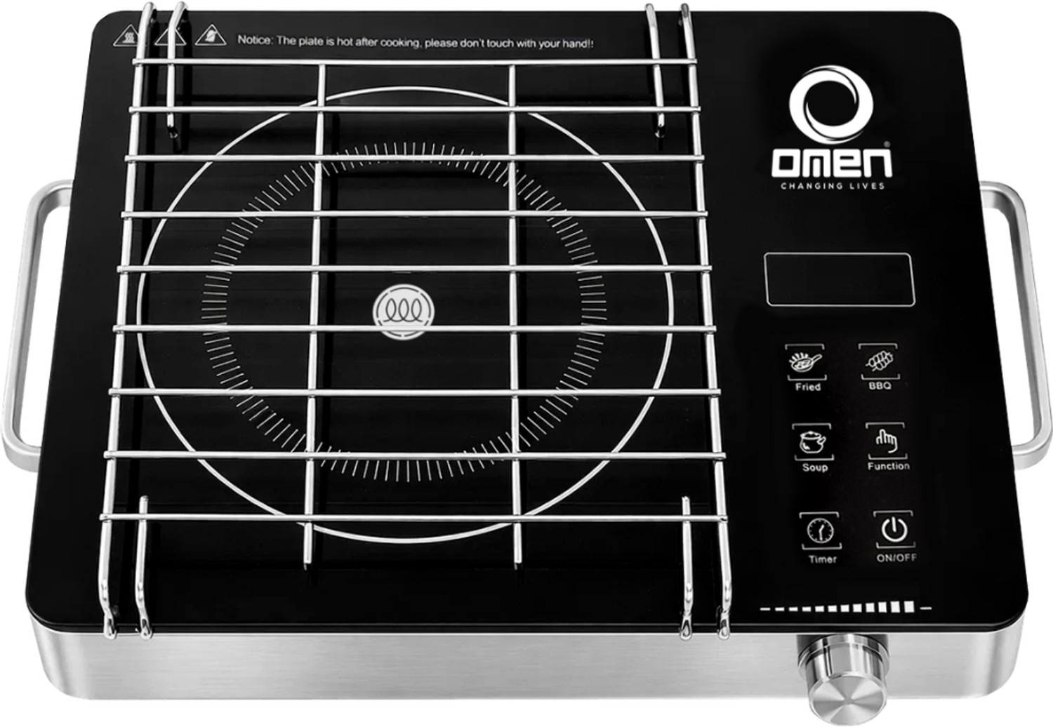 Image of BESTHOT 2000 W Infrared Cooktop Push Button (Silver, 2000W Electric Coil.)