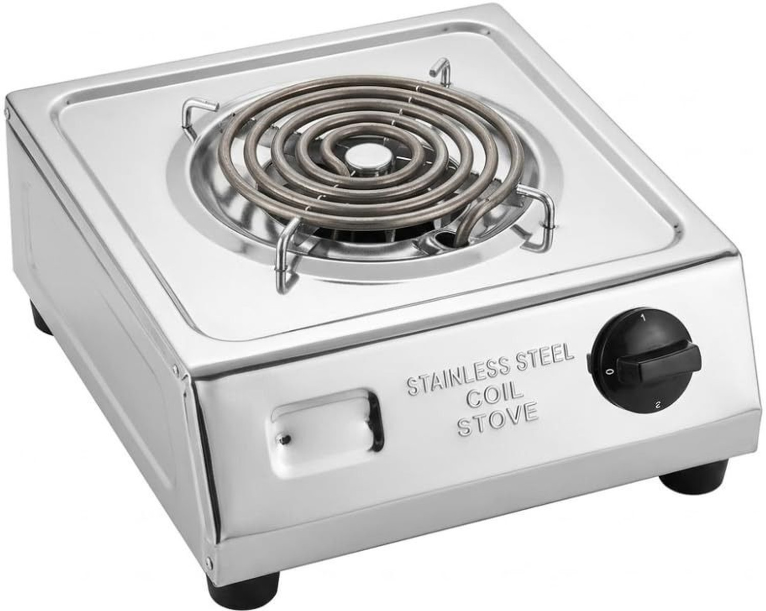 Image of Radhe 2000 W Radiant Cooktop Jog Dial (Silver, 2000W G Coil Hot Plate Cooking Induction Cooktop (Stainless Steel body))