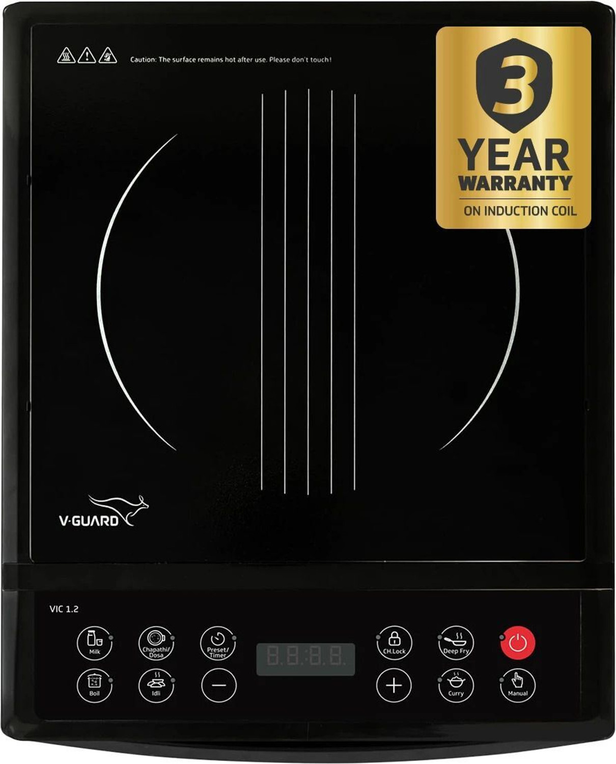Image of Bediya 2200 W Induction Cooktop Touch Panel (Black, icfha22instachef)
