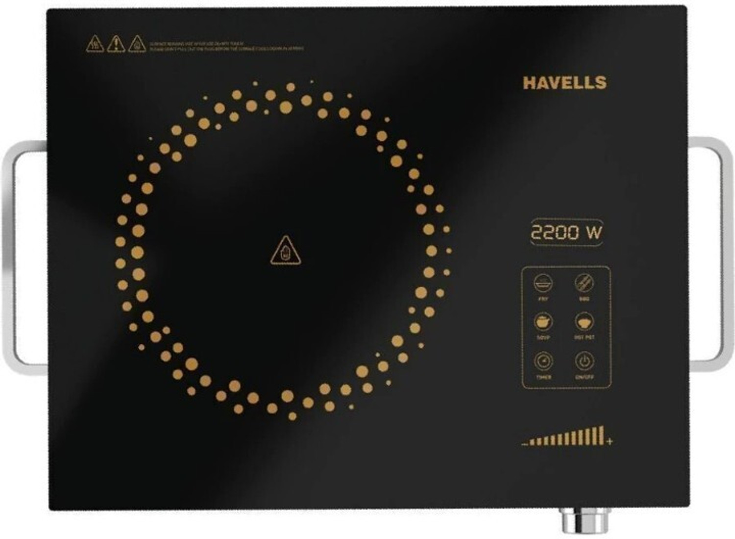 Image of HAVELLS 1800 W Induction Cooktop Push Button (Black, 1800 W Cooktop Touch Panel)