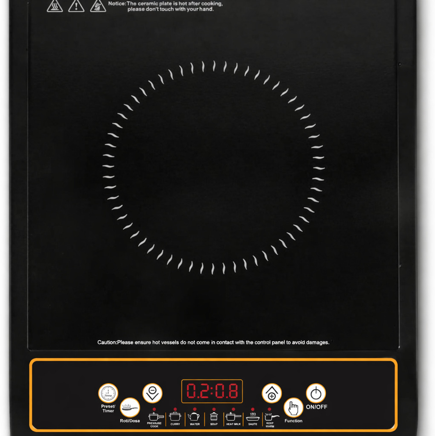 Image of DAILY NEST 2000 W Induction Cooktop Push Button (Black, 2000W power)