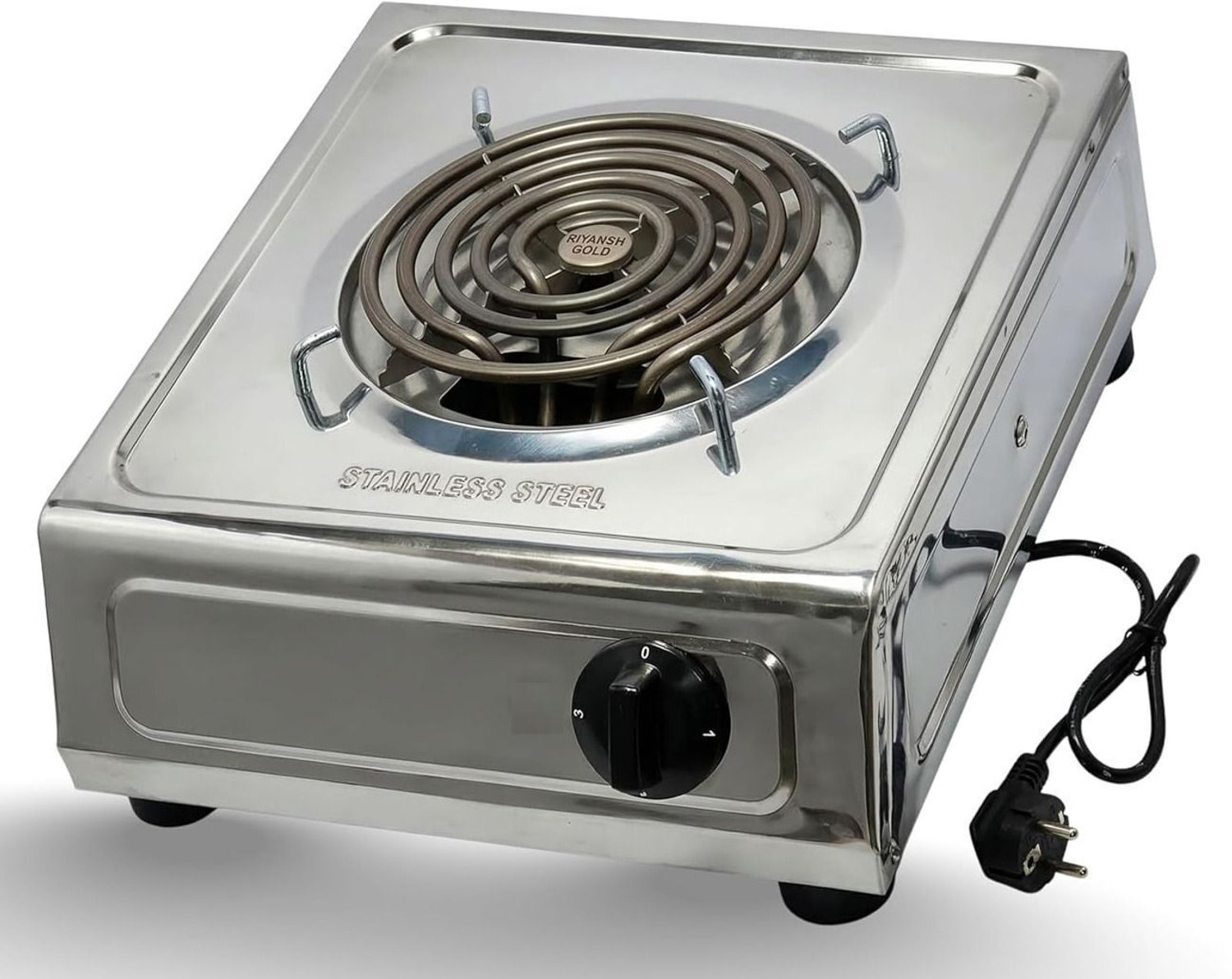 Image of QUALX 500 W Radiant Cooktop Push Button (Black, ISI Mark 2000W Shock-Proof only on earthing Electric Cooking Heater)