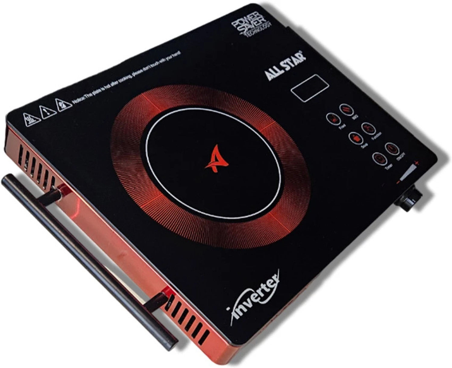 Image of All Star 2200 W Induction Cooktop Touch Panel (Red, ASIF0101)