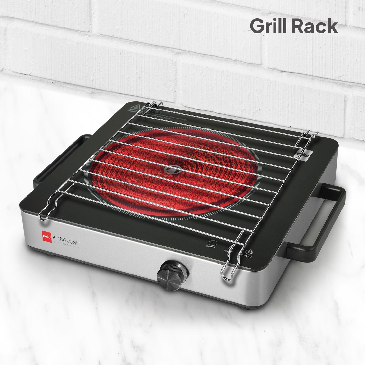 Image of Greenchef 1800 W Induction Cooktop Push Button (White, Ember)